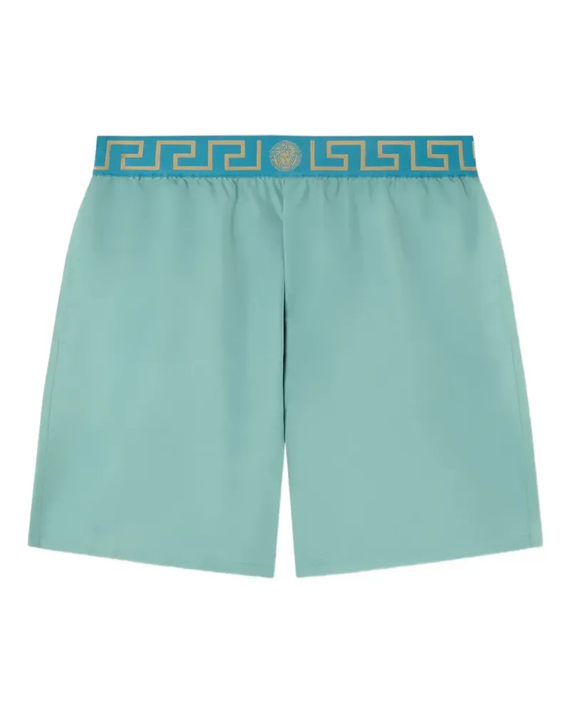Versace Badeshorts mit Greca-Bund - Grün Grün