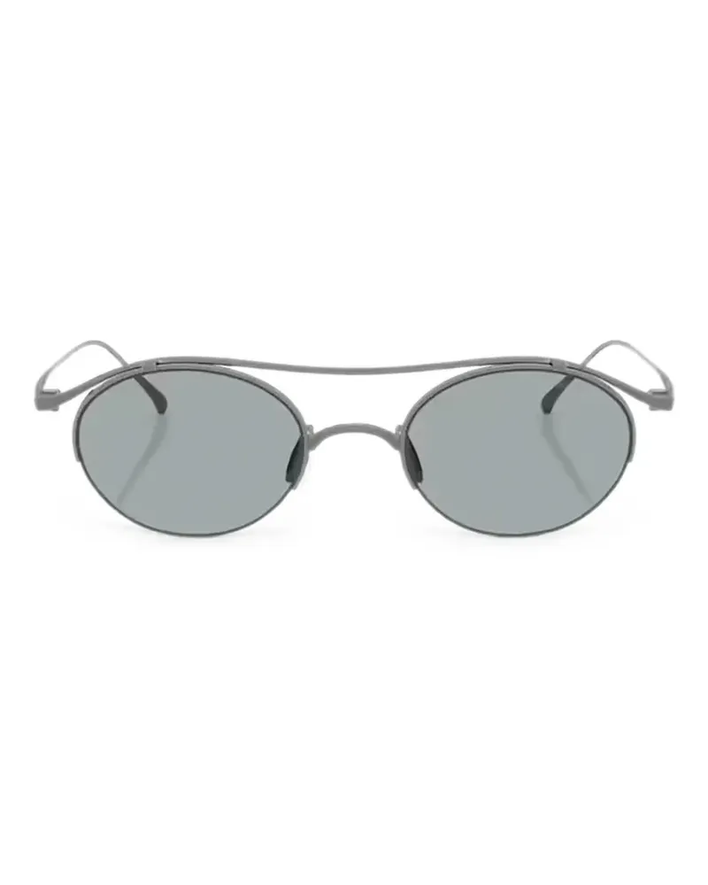 Giorgio Armani Sonnenbrille mit ovalem Gestell - Grau Grau
