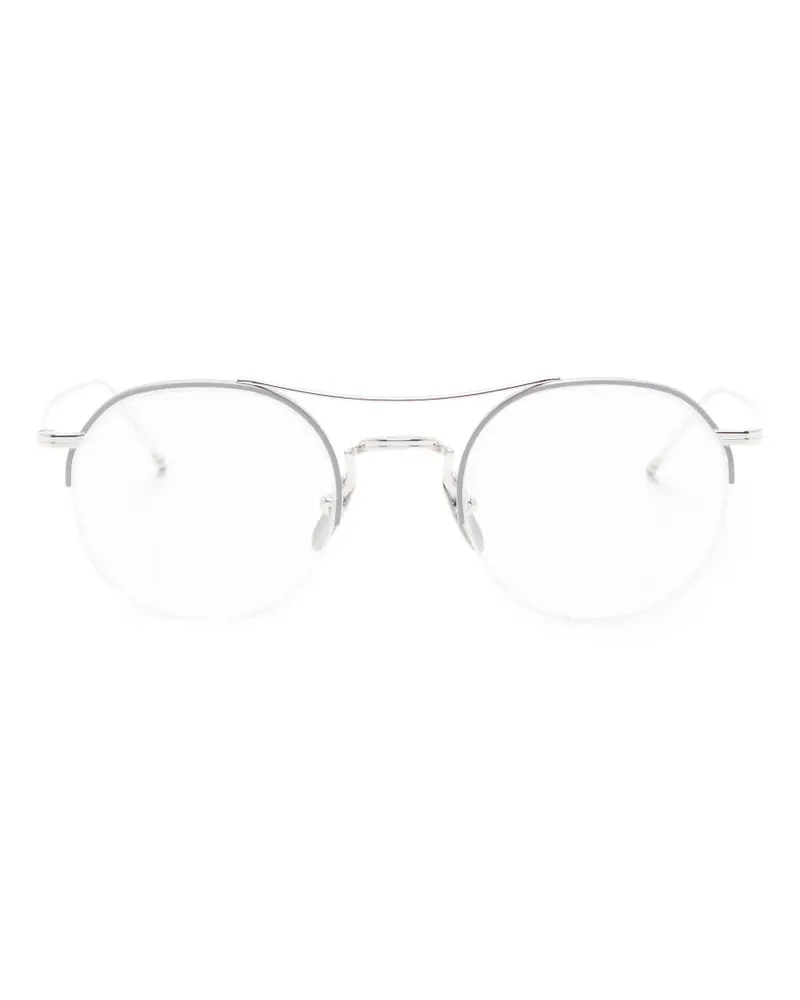 Thom Browne round-frame double-bridge glasses - Silber Silber