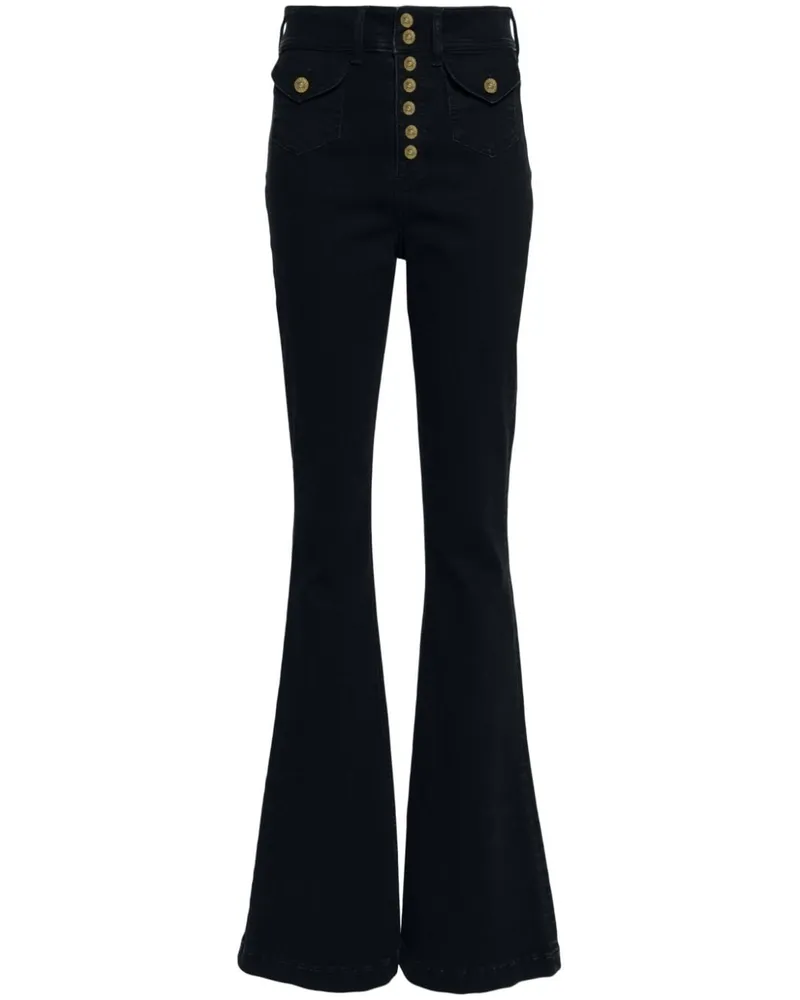 Versace Jeans Schlagjeans mit hohem Bund - Blau Blau