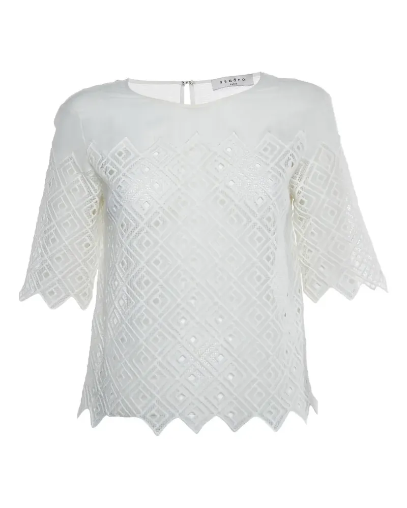 Sandro scalloped-hem blouse - Weiß Weiß
