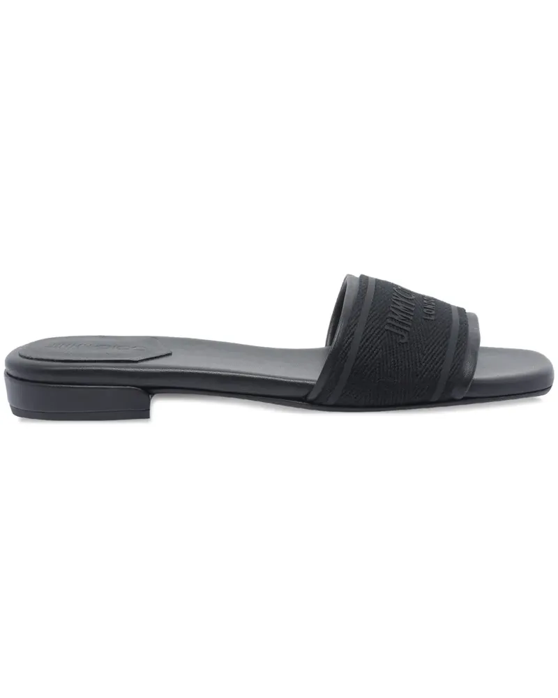 Jimmy Choo Flache Joa Sandalen - Schwarz Schwarz