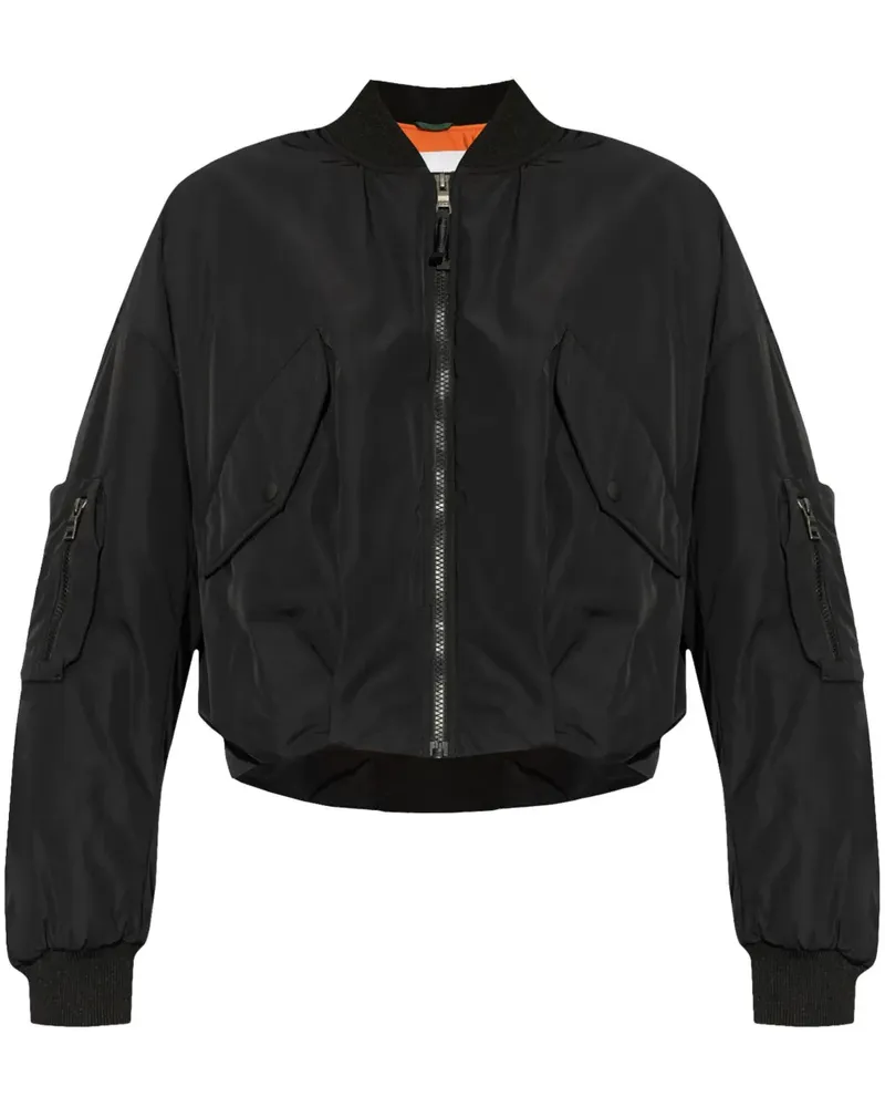 Lacoste Bomberjacke mit Stickerei - Schwarz Schwarz