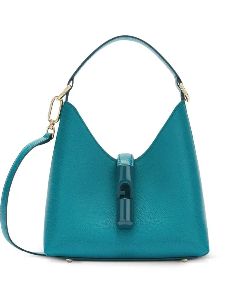 Furla Trapezförmige Mini-Tasche mit Print - Blau Blau