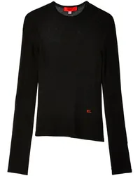 Eckhaus Latta Spiral Langarmshirt Schwarz