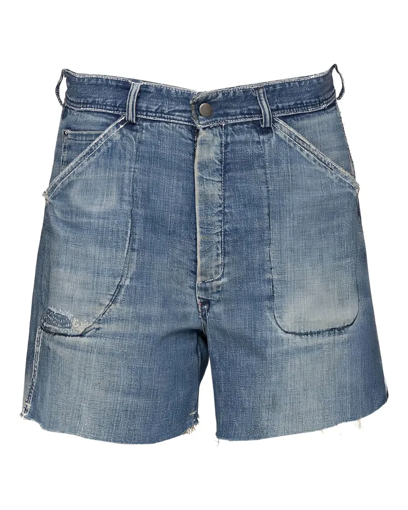 Sea Ausgefranste Jeans-Shorts - Blau Blau