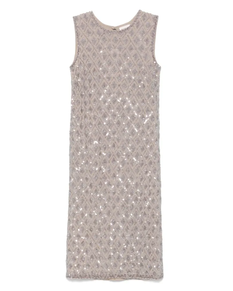 P.A.R.O.S.H. P.A.R.O H. Midikleid mit Pailletten - Nude Nude