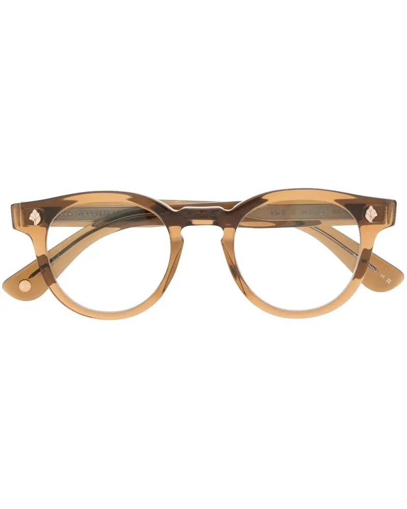 Garrett Leight Jack Brille mit rundem Gestell - Braun Braun