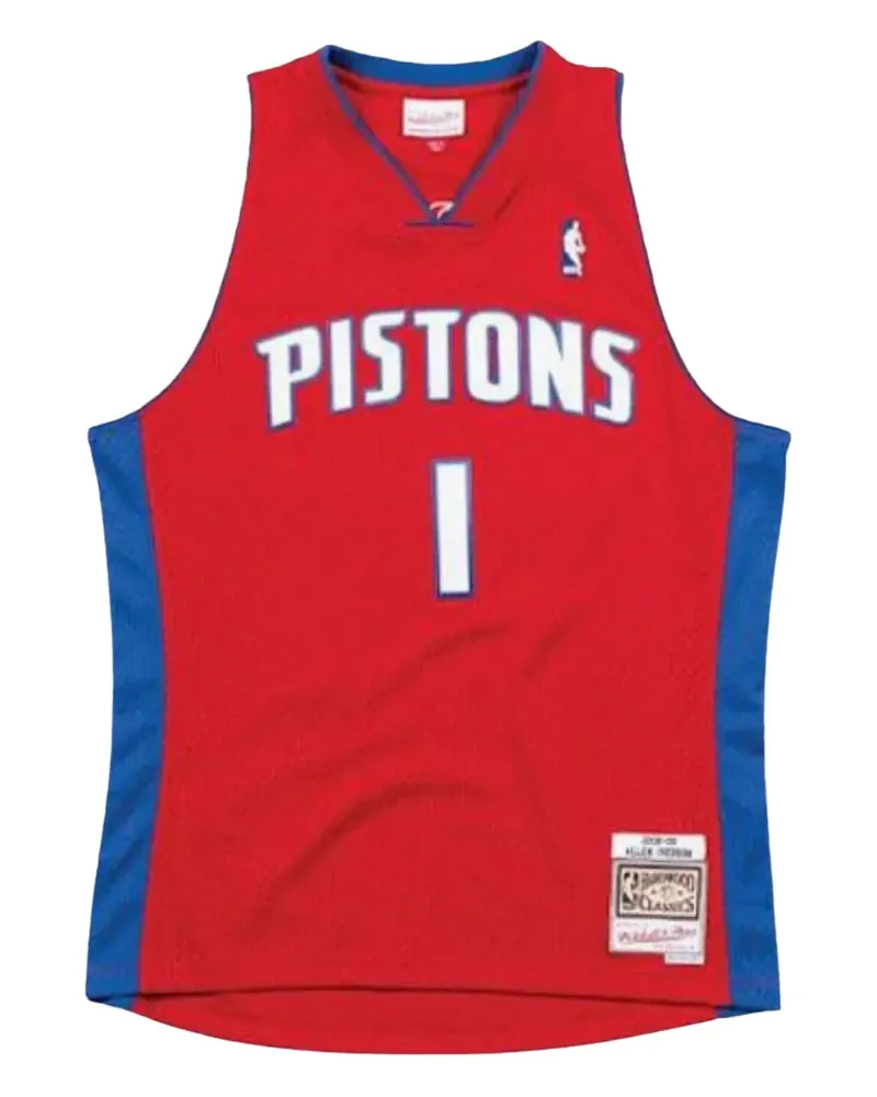 Mitchell & Ness Allen Iverson 2008 NBA Detroit Pistons Swingman Tanktop - Rot Rot