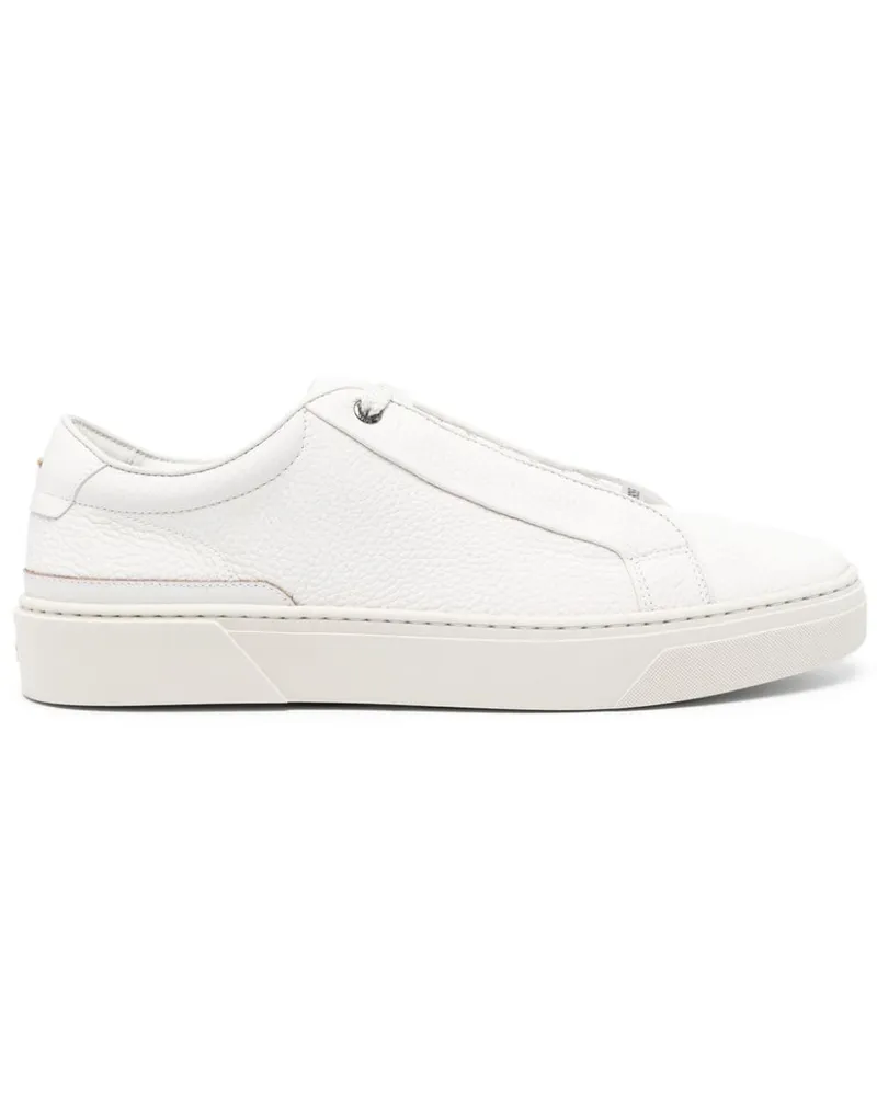 HUGO BOSS Sneakers mit Logo-Schild - Weiß Weiß
