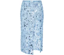 Mirage transparenter Paillettenrock - Blau