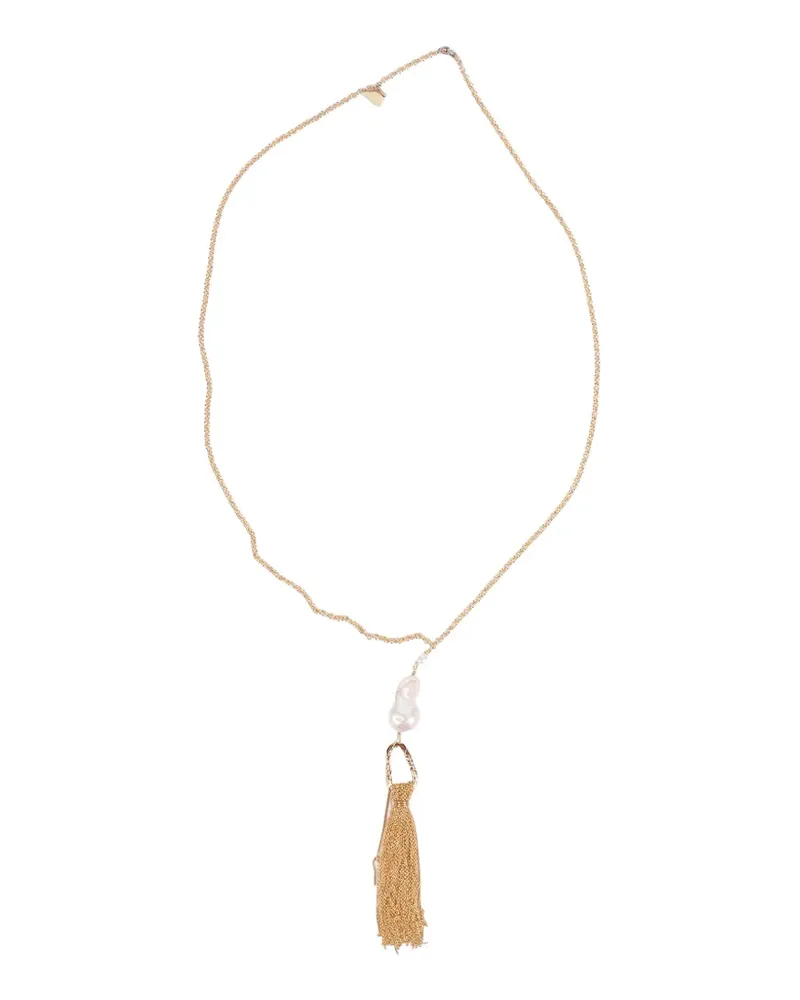 forte_forte pearl tassel-detail necklace - Gold Gold