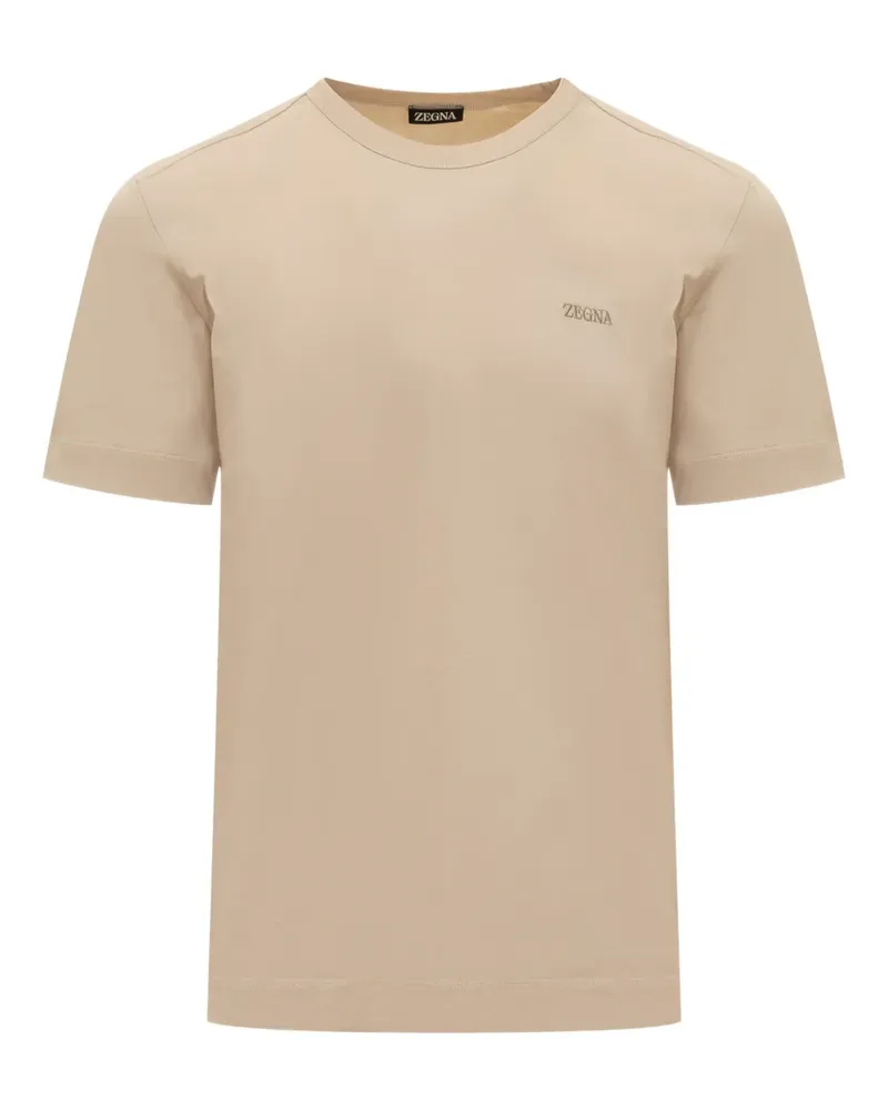 Ermenegildo Zegna logo T-shirt - Nude Nude