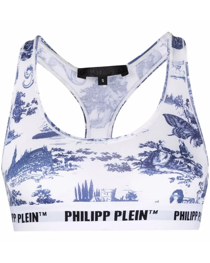 Philipp Plein En Plein Air BH mit Logo - Weiß Weiß