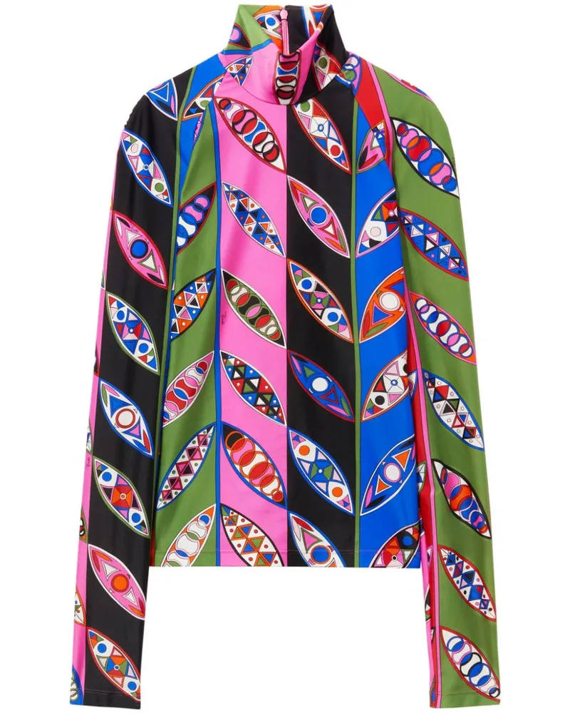 Emilio Pucci Top mit Print - Blau Blau