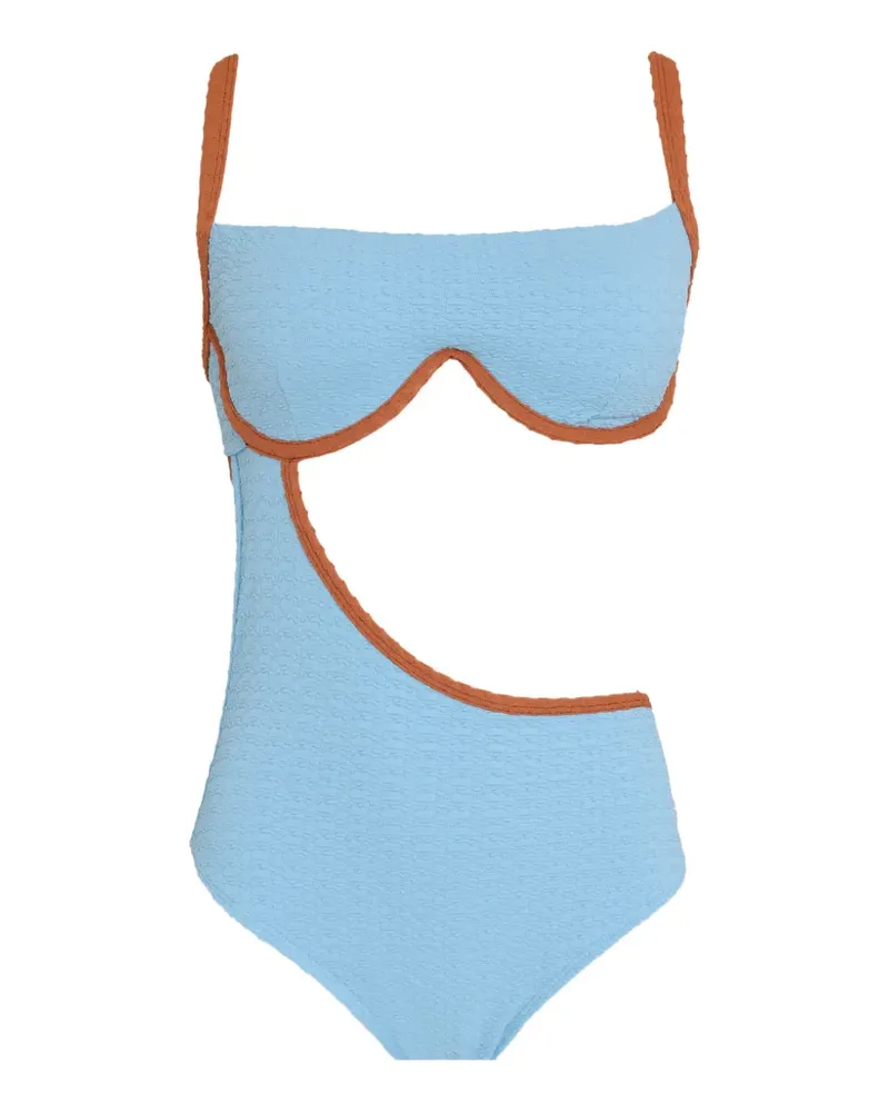 BRIGITTE Badeanzug mit Cut-Out - Blau Blau