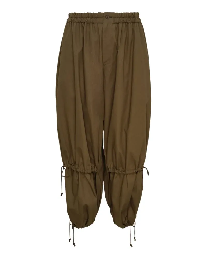 Yohji Yamamoto Ballonhose mit Kordelzug - Grün Grün