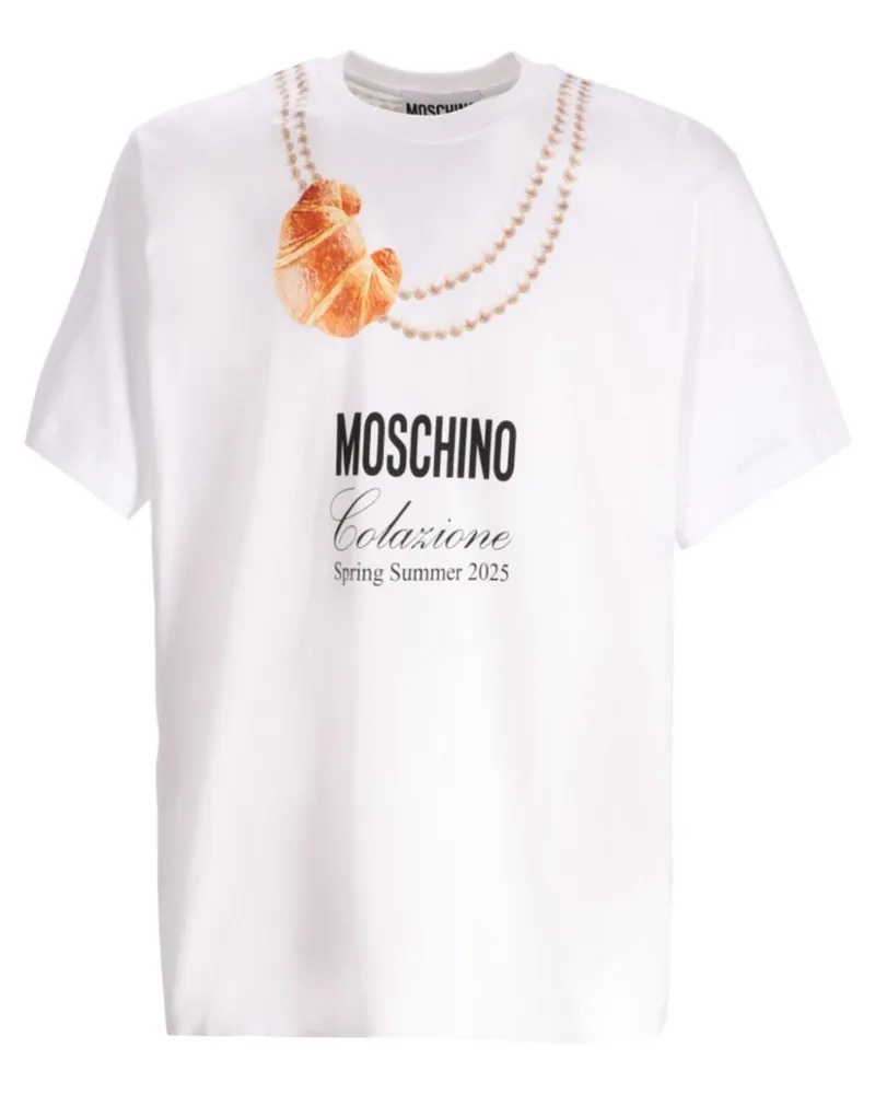 Moschino T-Shirt mit Print - Weiß Weiß