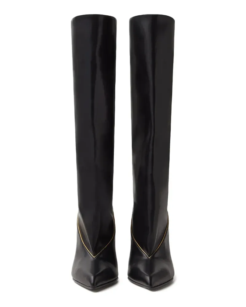 Versace Kniehohe Gianni Stiefel 90mm - Schwarz Schwarz