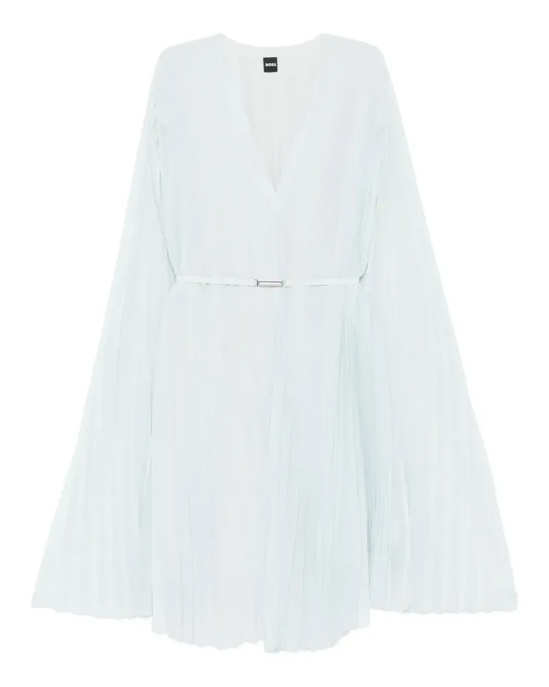 HUGO BOSS Doplisse Midikleid mit V-Ausschnitt - Blau Blau