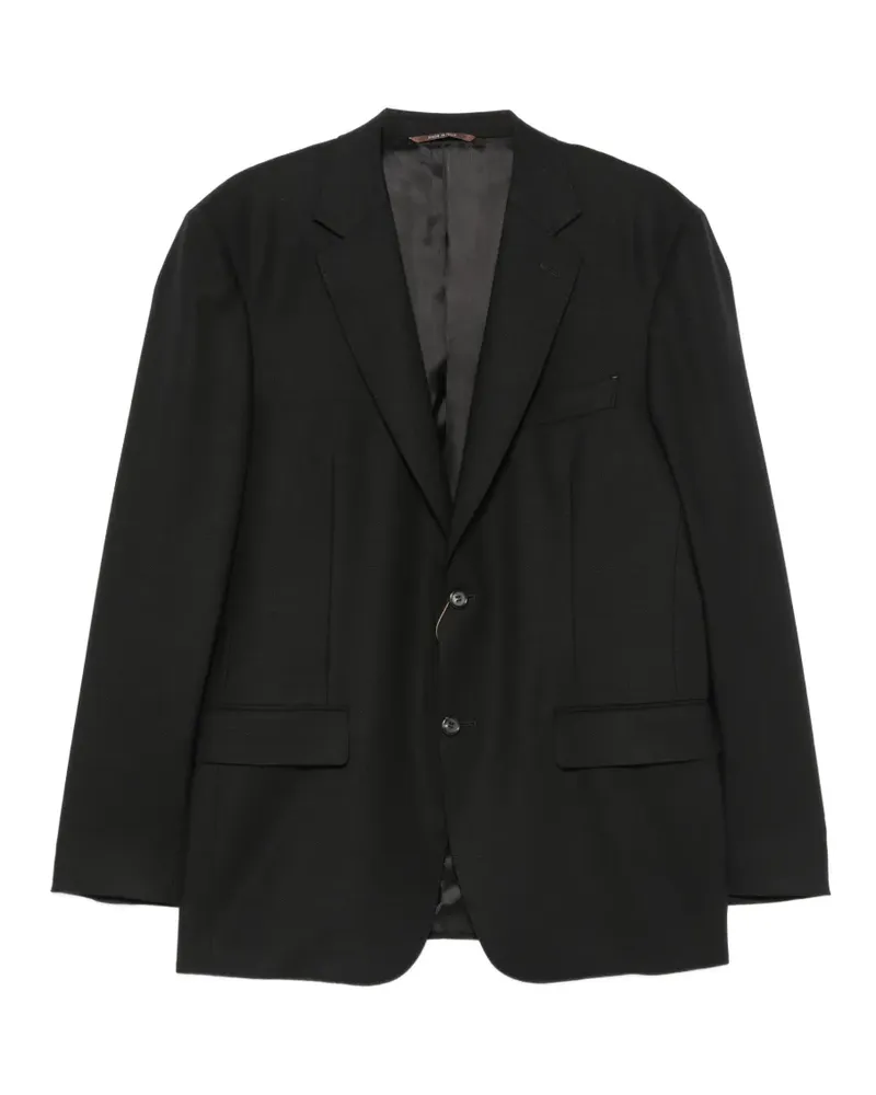 Canali single-breasted notched-lapels blazer - Schwarz Schwarz