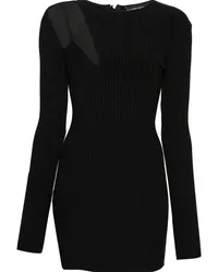 David Koma Geripptes Minikleid Schwarz