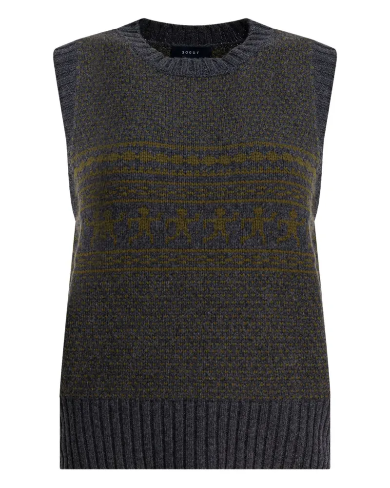 Soeur Namaste Pullunder - Grau Grau