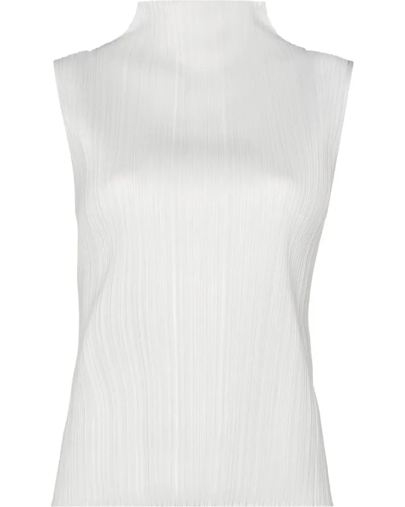 Issey Miyake Tanktop mit Stehkragen - Grau Grau