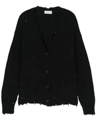 Laneus Cardigan mit Pailletten Schwarz