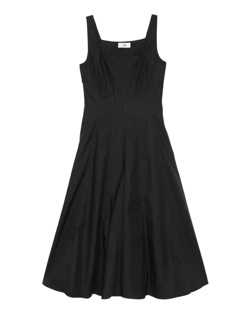 MARC ELLIS Midikleid mit eckigem Ausschnitt - Schwarz Schwarz