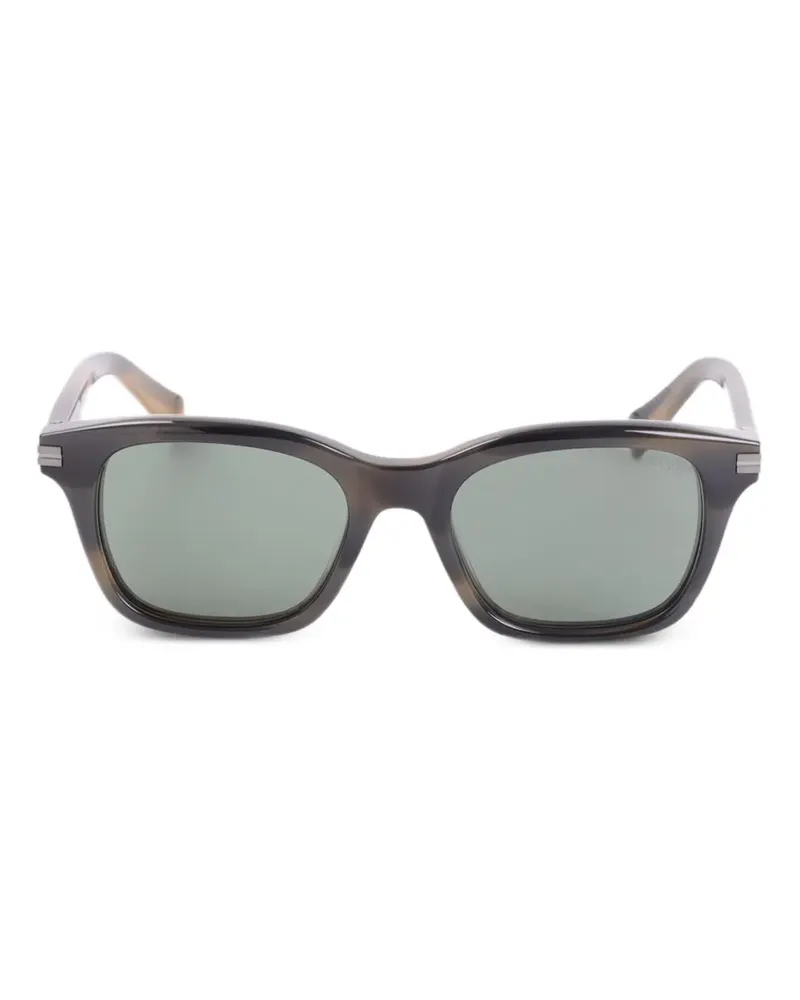 Ermenegildo Zegna tortoiseshell-effect square-frame sunglasses - Grün Grün