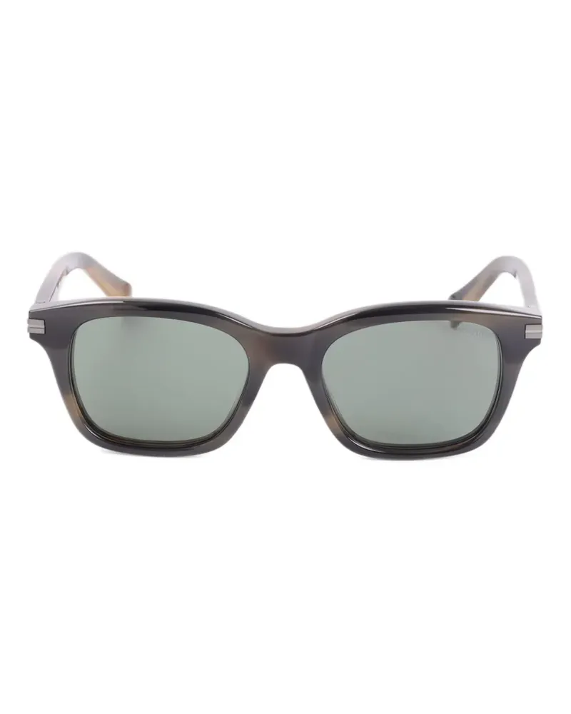 Ermenegildo Zegna tortoiseshell-effect square-frame sunglasses - Grün Grün