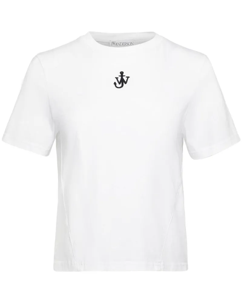 J.W.Anderson T-Shirt mit Ankerstickerei - Weiß Weiß