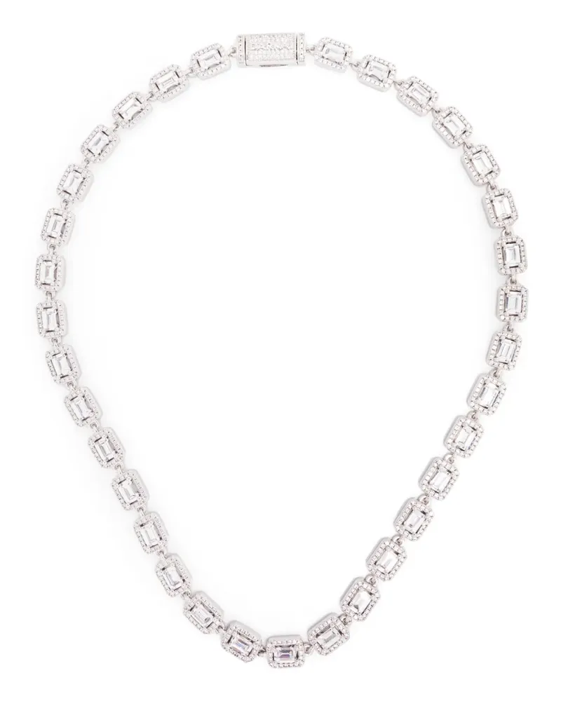 DARKAI Tennis Baguette Halskette - Silber Silber