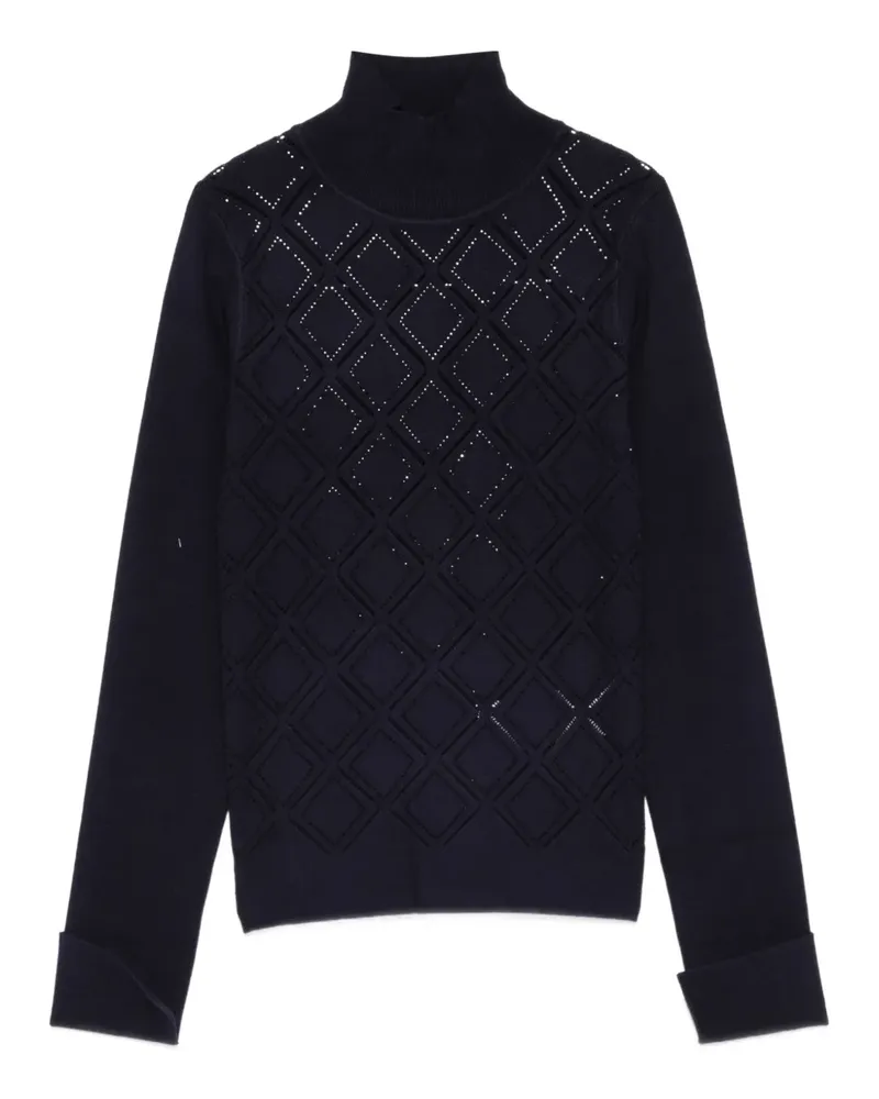 Blumarine Pullover mit geometrischem Muster - Blau Blau
