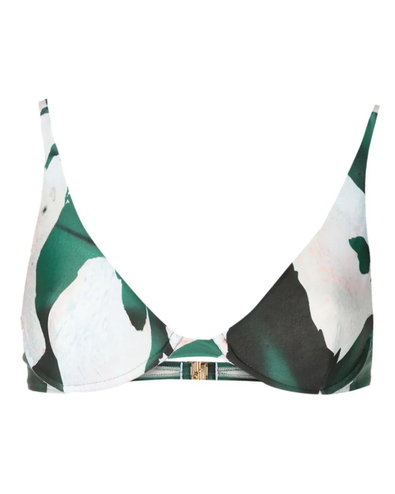 Lenny Niemeyer Bikinioberteil mit grafischem Print - Grün Grün