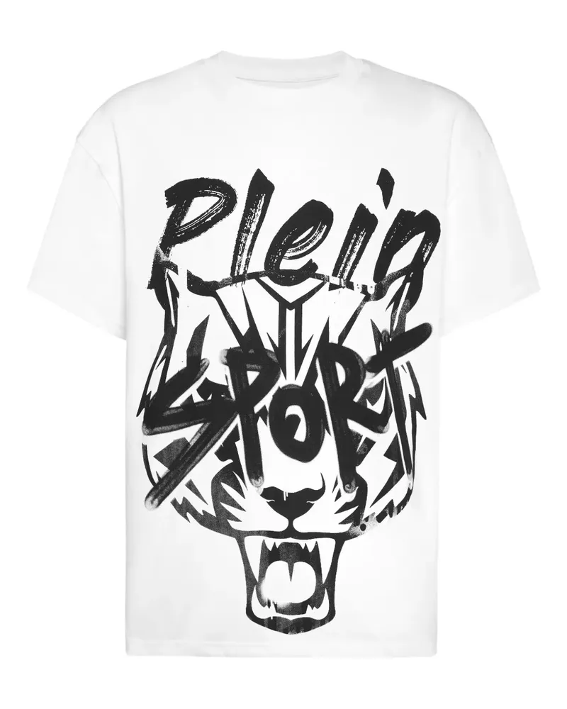 Philipp Plein T-Shirt mit Tiger-Print - Weiß Weiß