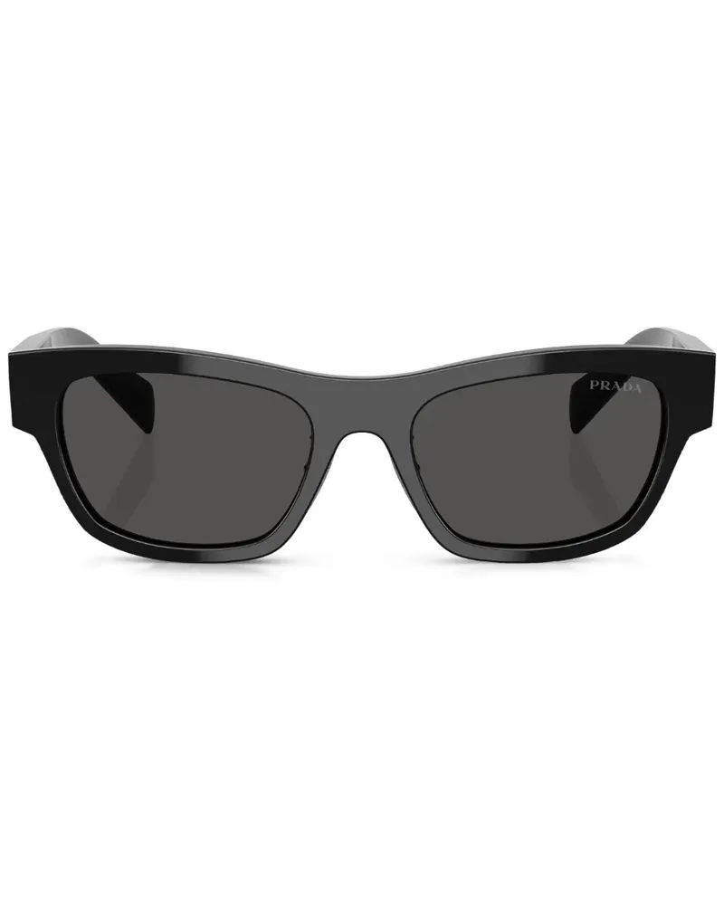 Prada Sonnenbrille mit geometrischem Gestell - Schwarz Schwarz