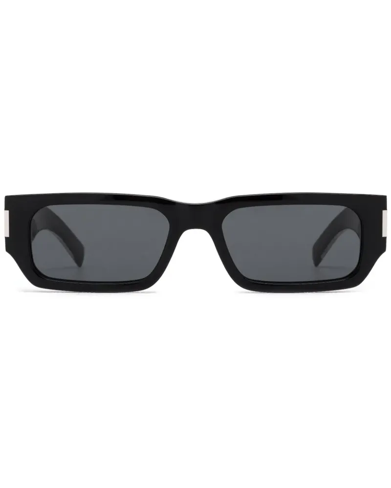 Saint Laurent Naked Wire Sonnenbrille mit eckigem Gestell - Schwarz Schwarz