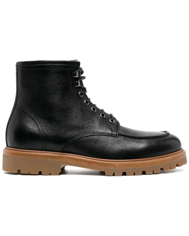 Brunello Cucinelli Knöchelhohe Schnürstiefel - Schwarz Schwarz