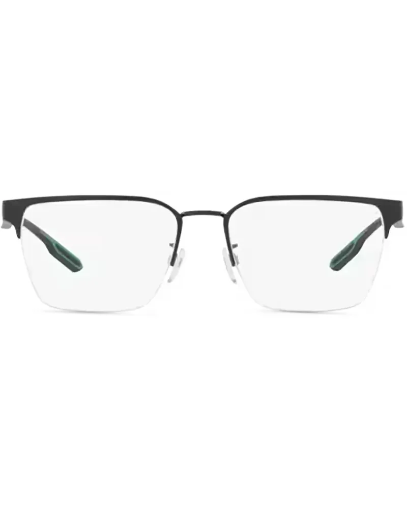 Emporio Armani Brille mit eckigem Gestell - Schwarz Schwarz