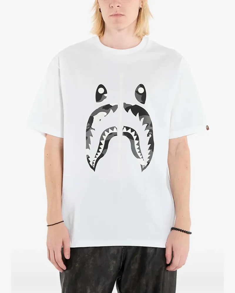 BAPE City Camo Shark short-sleeve T-shirt - Weiß Weiß