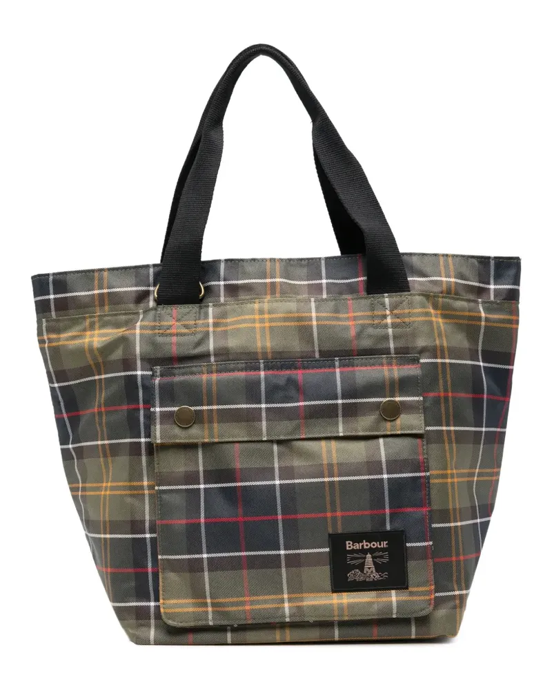 Barbour Torridon Carry All Tote Bag mit Schottenkaro - Grün Grün