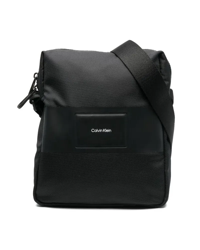 Calvin Klein Schultertasche mit Logo-Patch - Schwarz Schwarz