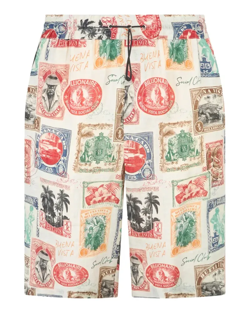 Billionaire Shorts mit Print - Nude Nude