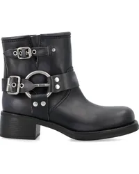 Miu Miu Stiefeletten mit Schnalle Schwarz