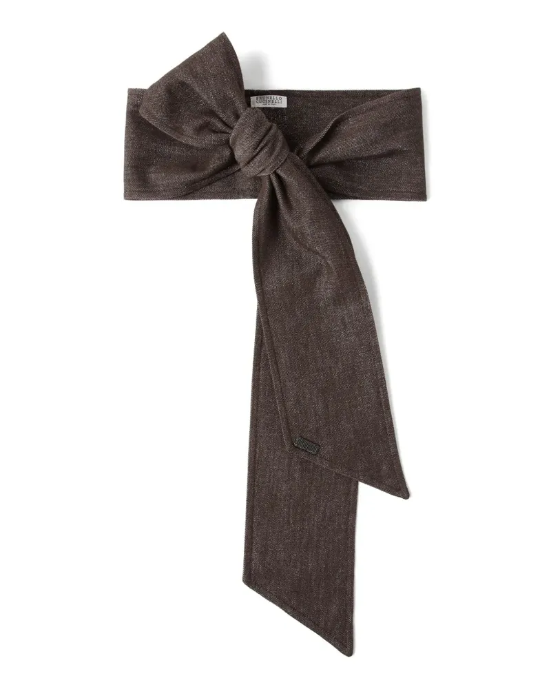 Brunello Cucinelli Schal aus Denim - Braun Braun