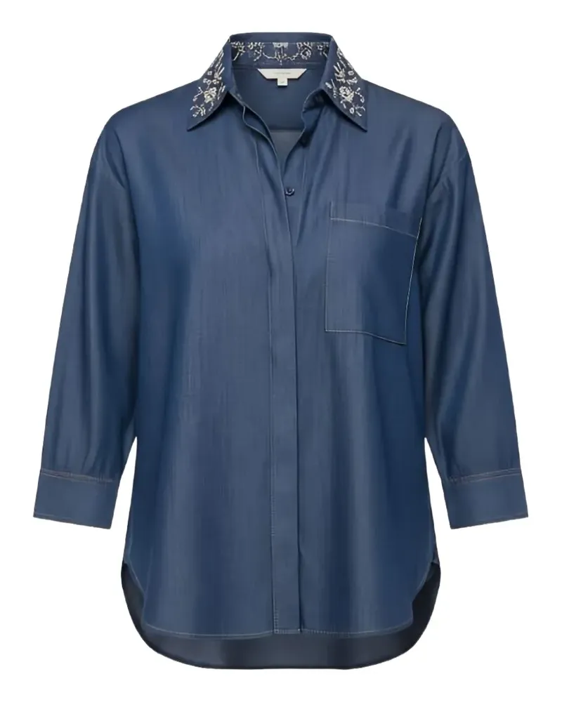 Liu Jo detachable collar denim shirt - Blau Blau