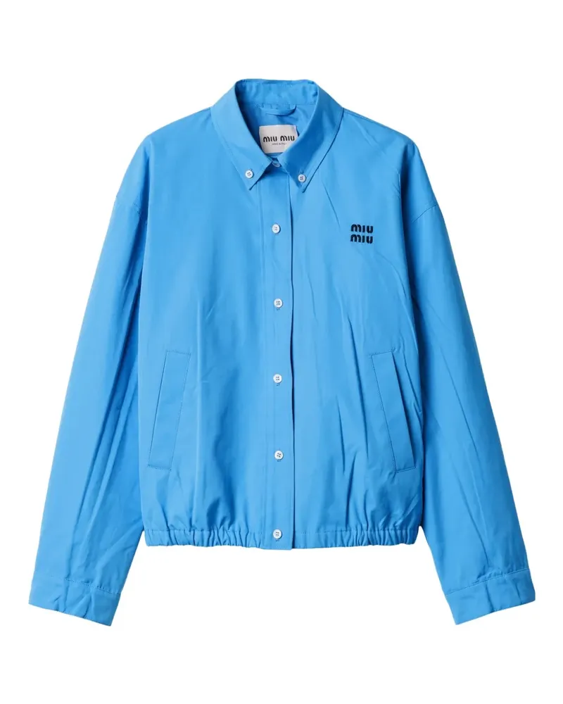 Miu Miu Hemdjacke aus Popeline - Blau Blau