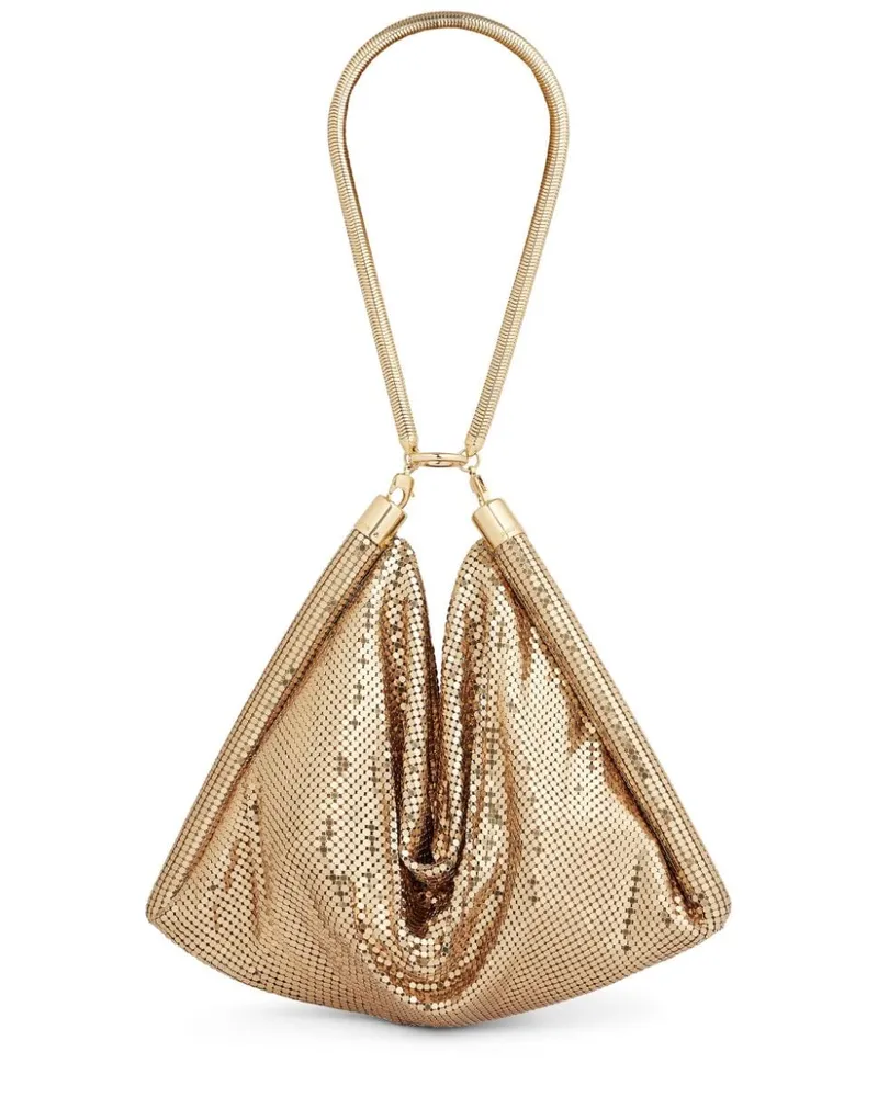 Paco Rabanne Schultertasche in Metallic-Optik - Gold Gold